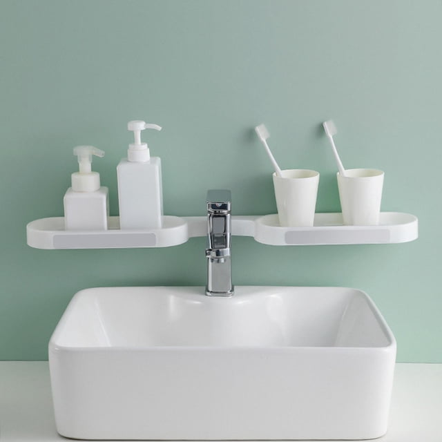 Estante de Esquina para Baño, Estante de Carga Fuerte Multifuncional, Cesta, Orificio de Drenaje, Organizador de Pared Montado en Pared, Estante y Gris Macarena Estante organizador de pared