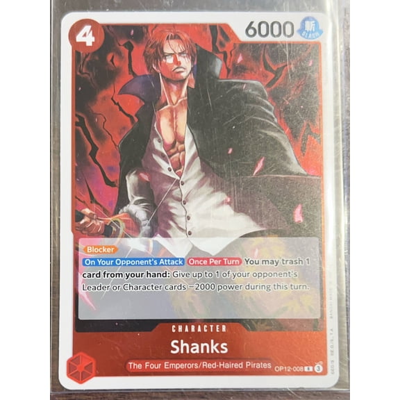 2024 Bandai One Piece Card Game Legacy of the Master Shanks Super Rare #OP-12 008 R