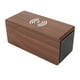 thumbnail image 2 of Reloj LED de madera para el hogar, dormitorio, despertador Digital marrón con Altavoz Bluetooth, carga inalámbrica, 2 of 5