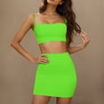 thumbnail image 2 of MOJOGO 2PC Athletic Set for Women Camisole Tank Tops Mini Tennis Skirt Workout Golf Sport Set Trendy Summer Gym Clothes Green S, 2 of 9