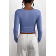 thumbnail image 2 of Camiseta PRETTYGARDEN Henley de manga larga ajustada para otoño 2025 - Talla L, 2 of 9