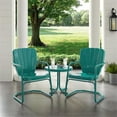 thumbnail image 2 of Pemberly Row 3-Piece Round Metal Conversation Set in Turquoise Gloss, 2 of 7
