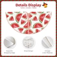 thumbnail image 4 of Daiia Hand Drawn Watermelon Drawing Merry Christmas Tree Skirt , Xmas Large Lace-up Tree Skirt, Santa Snowflakes Rustic Home Decorations New Year Party Farmhouse Decor-36", 4 of 7
