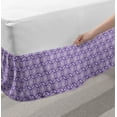 thumbnail image 2 of Abstract Geometry Bed Skirt, Repetitive Interconnected Stars Bicolored Arrangement, Elastic Bedskirt Dust Ruffle Wrap Around for Bedding Decor, 4 Sizes, Blue Violet Pastel Purple, by Ambesonne, 2 of 2
