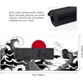 thumbnail image 3 of Japanese Red and Black Wave Mouse Pad 35.4 X 15.7 Inch Extended Large Cool Mouse Mat Non-Slip Rubber Base Long Art Mousepad with Stitched Edges Waterproof Desk Pad for Gaming&Home Office,XL, 3 of 6