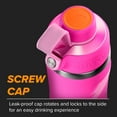 thumbnail image 4 of Gatorade Overtime Stainless Steel Pink Twist Cap Metal Water Bottle, 22 fl oz, 4 of 9
