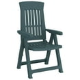 thumbnail image 3 of vidaXL Garden Reclining Chairs 2 pcs Green PP, 3 of 5