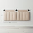 thumbnail image 3 of Nathan James Remi Queen Wall Mount Channel Tufted White Cloud Adjustable Headboard with Black Metal Rail, 3 of 7
