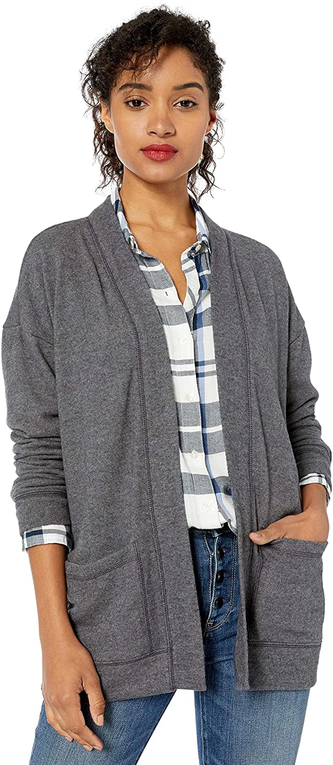 grey jersey cardigan