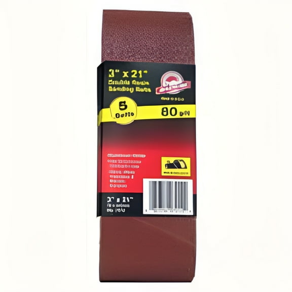 Gator 7011 Sanding Belt, Aluminum Oxide, 80-Grit, 3 x 21-In., 5-Pk. - Quantity 1