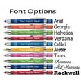 thumbnail image 4 of Soft-Touch Custom Pens with Stylus Personalized Metal Printed Name Pens - Black Ink - Imprinted Message of Choice - 12 pcs/pack, 4 of 7