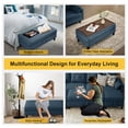 thumbnail image 4 of Pingliang Home Sectional Sofa with 2 Storage Ottomans,L Shaped 4 Seat Sofa Couch with Coffee Table Ottoman,Modern Linen Sofa for Living Room,Apartment,Office,Studio,Blue, 4 of 13