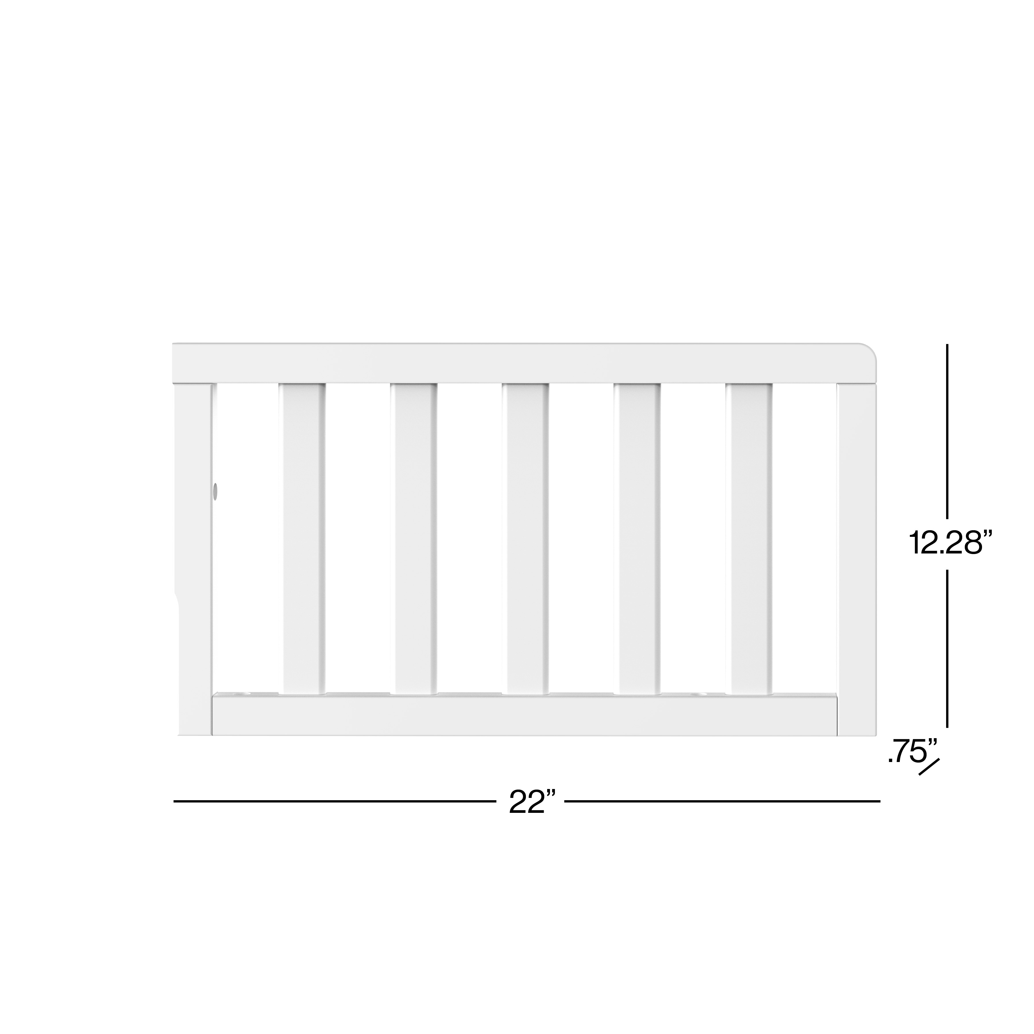 Child Craft Toddler Guardrail for Quincy, Rylan, Stella, Calder, Hampton, Sidney, London and Woodland Cribs, Matte White