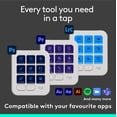 thumbnail image 5 of Logitech MX Creative Console, Programmable Keypad With 9 Customizable LCD Keys and Control Dial for Graphic Design, Video Editing, Photography, use with Adobe, Zoom, Spotify and more, Off-white, 5 of 16