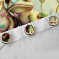 thumbnail image 4 of Manfei Female Men Kawaii Frogs Blackout Curtains Set of 2 (52x84 Each),Floral Lotus Window Curtains,Happy Valentine's Day Curtains and Drapes,Luxury Bedroom Decor, 4 of 6