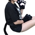 thumbnail image 3 of Women Kids Girls Winter Warm Full Finger Gloves Cute Cartoon Cat Paw Thicken Fuzzy Plush Mittens Anime Lolita Cosplay Costume Accessories, 3 of 19