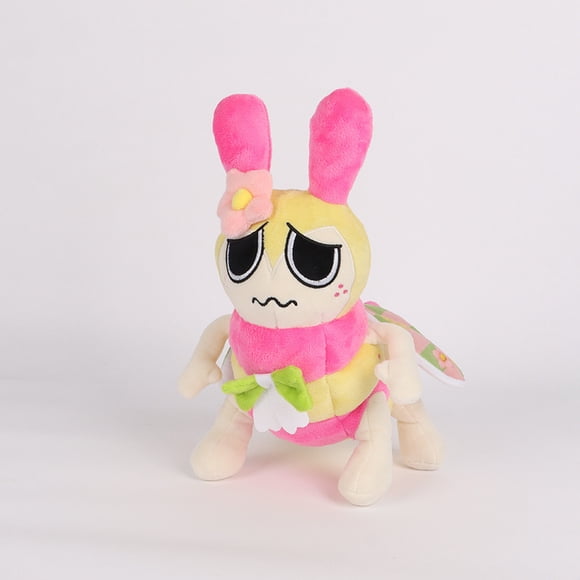 Dandy's World Squirm Flutter Plush Toy, 10.6" Soft Stuffed Pink-Yellow Bee Doll, Horror Game Character Collectible Plushie, Ideal Kids & Fans Gift for Birthday & Halloween