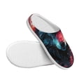 thumbnail image 3 of Easygdp Red Flame Wolf Head Slippers for Women Mens Winter Warm Home Slippers Plush Slip on House Slippers for Indoor Outdoor Shoes-46/47, 3 of 7