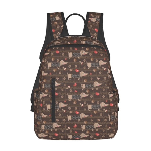 Balery Dachshund Dog Puppy Mochila Ligera para Hombres y Mujeres – Resistente y Impermeable, Ideal para la Escuela, el Trabajo, los Viajes y el Uso Diario
