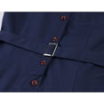 thumbnail image 5 of HLSOHJP Women's Retro Button Down Shirt Dress Short Sleeve Turn Down Collar Buckle Belted Swing Vintage Dance Midi Dress, 5 of 7