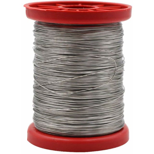 Alambre de acero inoxidable de 0,5 mm para apicultor Rodillo para marco de apicultura de 500 g Herramienta de base para marcos de alambre de colmena de abejas