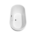 thumbnail image 3 of Brooklyn 60 Inch Freestanding Bathtub in White with Floor Mounted Faucet, Drain and Overflow Trim in Matte Black, 3 of 5