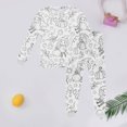 thumbnail image 4 of Halloween Pajamas Kids Size 4-5 Years Childrens Loungewear Print Long Sleeve Top and Pants Cozy Set Girls Pajama Set White, 4 of 4