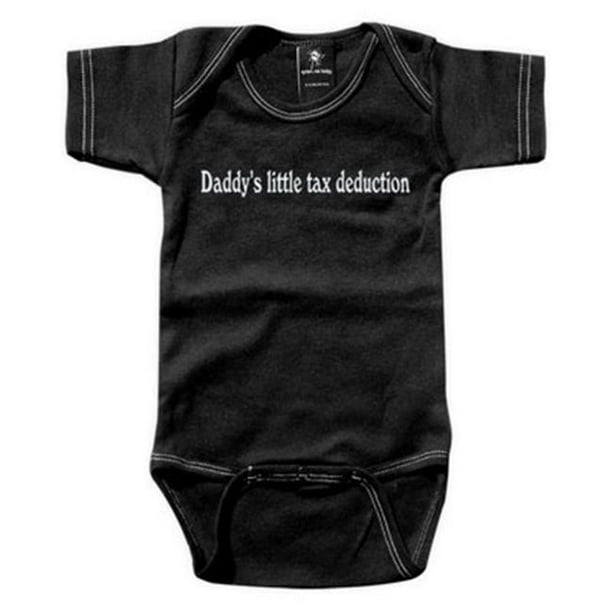 Rebel Ink Baby 365bo612 Daddy&amp;apos;S Peu de Déduction Fiscale- 6-12 Mois Noir un Seul Morceau Sous-Vêtement