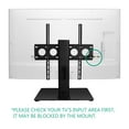 thumbnail image 5 of wali table top tv stand with glass base and security wire fits most 32-47 inch led, lcd, oled and plasma flat screen tv with Mounting Holes up to 400x400 (tvdvd-01), black, 5 of 7