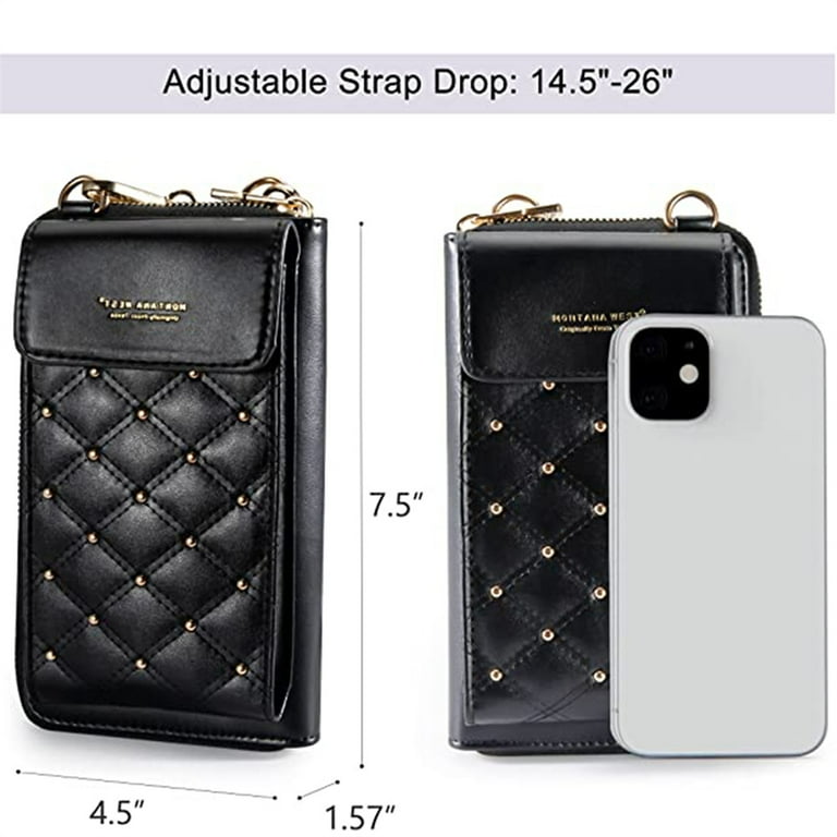 Laidan Women s Wallet Shoulder Bag Multifunctional Mobile Phone Clutch Bag Crossbody Bags Red Adult Unisex Size 19 11 4.5CM