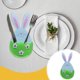 thumbnail image 5 of Xihbxyly Bolsas para Utensilios de Pascua, Diseño de Conejito, Bonita Decoración de Mesa, Soporte Multiusos para Tenedores, Cuchillos y Cucharas, Perfecto para Pascua, Fiestas o Reuniones Familiares,, 5 of 7