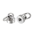 thumbnail image 4 of Unique Bargains 8x8mm Pull Ring Rivets Studs Brass Electroplating Silver Tone 6 Pack, 4 of 5