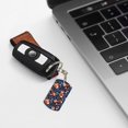 thumbnail image 6 of Goofa Cute Foxes Printed Rectangular Metal Keychain Bag Charm Floral Charm for Purse Keys Metal Keyring Gift for Women Accessories, 6 of 7