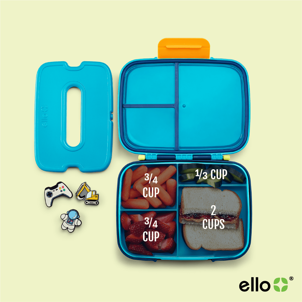 Ello Benni Kids Bento Lunch Box with Ice pack, Teal