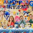 thumbnail image 3 of Sonic Birthday Party Supplies, Sonic Party Decorations Set - Sonic Birthday Decorations Banners Tablecloth & Sonic Balloons Cake Toppers and Other Sonic Party Supplies, 3 of 8