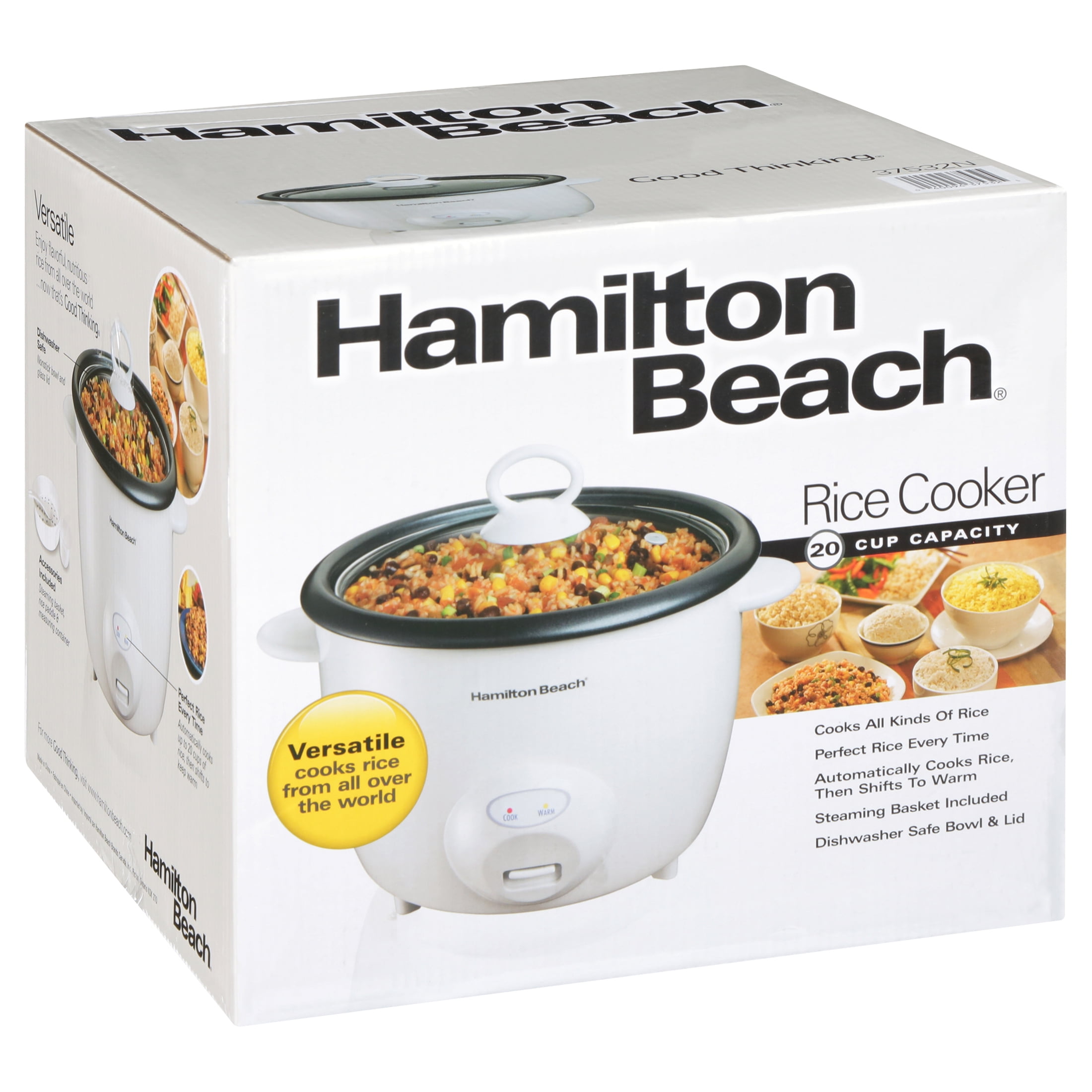 Hamilton Beach 37533 Rice Cooker, 10 Cup