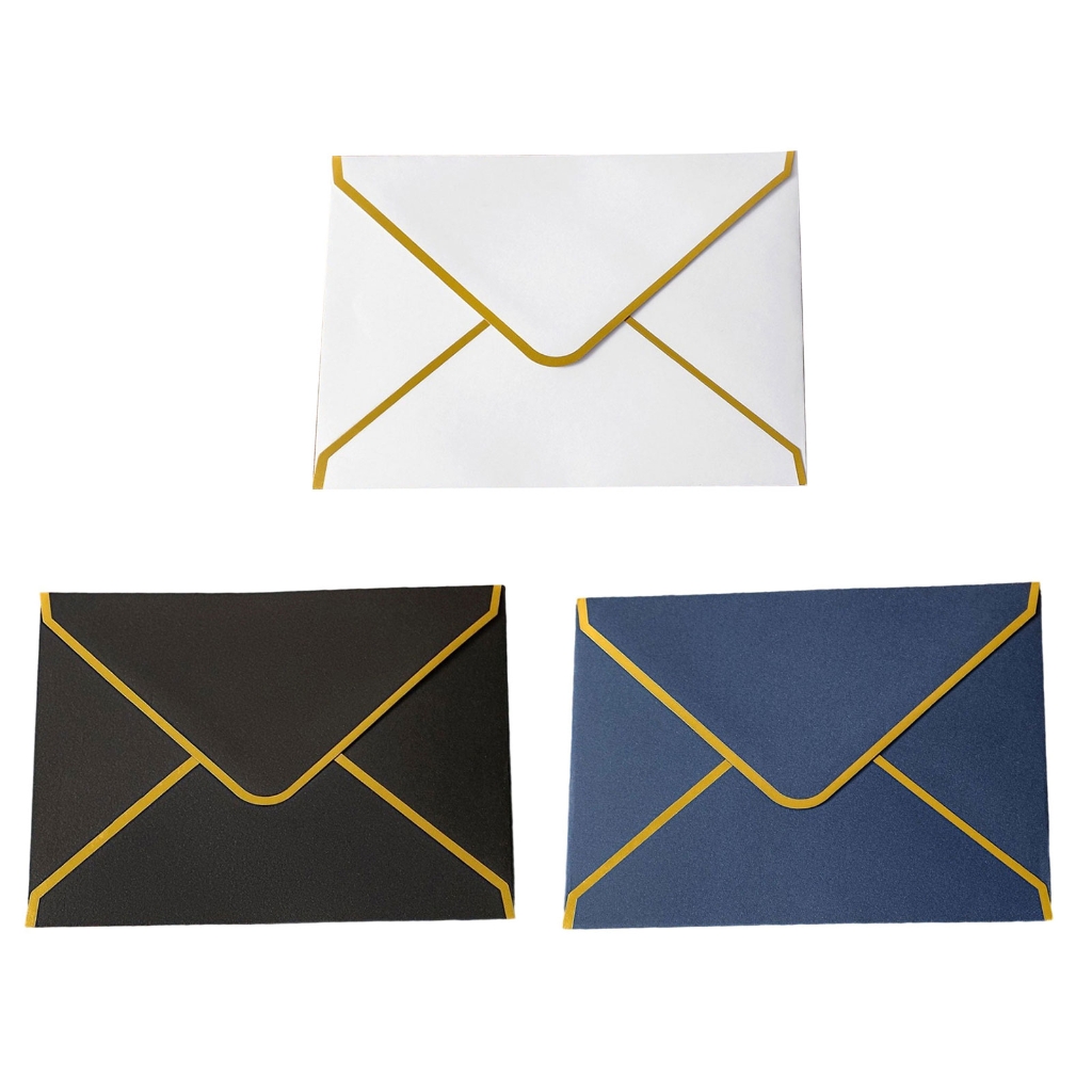 100pcs Lavishness A7 Mailing Envelopes for Formal Incidents 5x7 Foot Black Writing Materials