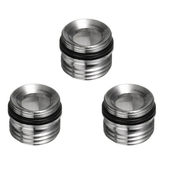 Uxcell 3Pcs Faucet Adapter, Male M19.5mm to Male M20mm Kitchen Sink Stainless Steel Tap Aerator Adapter to Connect Garden Hose, Water Filter, Standard Hose Diverter