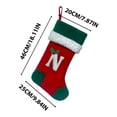 thumbnail image 4 of Sulaicai 18 Inches Monogram Christmas Stockings, Soft Plush Cuff Xmas Stocking Classic Personalized Stocking Decoration for Family Holiday Season Decor (Letter N), 4 of 4