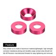 thumbnail image 4 of Uxcell Cone Cup Countersunk Washers Anodized Aluminum Gaskets for Screw RC Rose Red M8 20 Pcs, 4 of 6