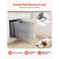 thumbnail image 6 of KFFKFF Kitchen Cabinet Pullout Garbage Bin, 27QTx2 Dual Under Sink Waste Disposal and Recycling Unit, Under Counter Trash Holder, Equipped with Robust Metal Full Slide Mechanism and Handle, 6 of 9