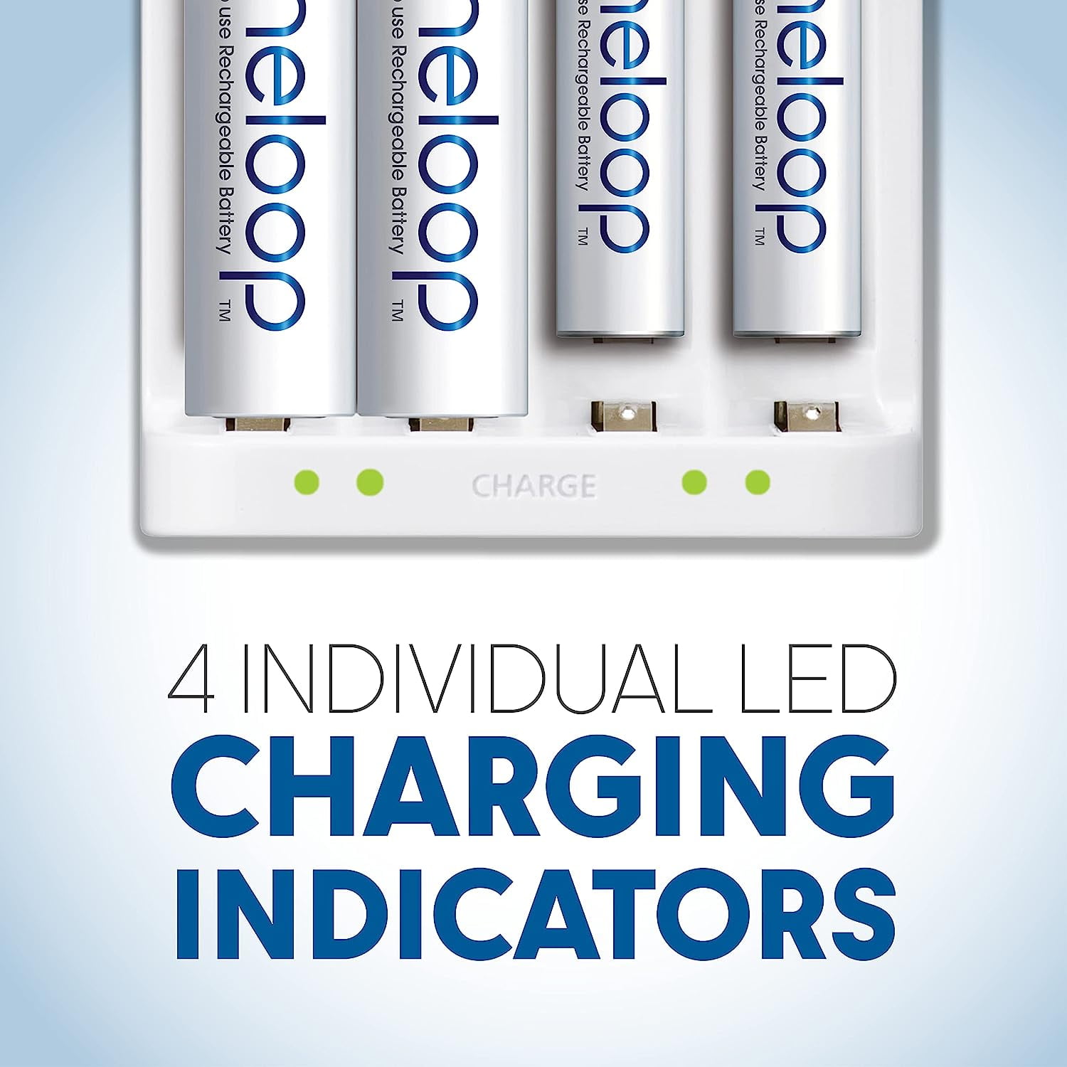 Panasonic eneloop Rechargeable Batteries Power Pack; 10AA, 4AAA, and Advanced Individual Battery Charger