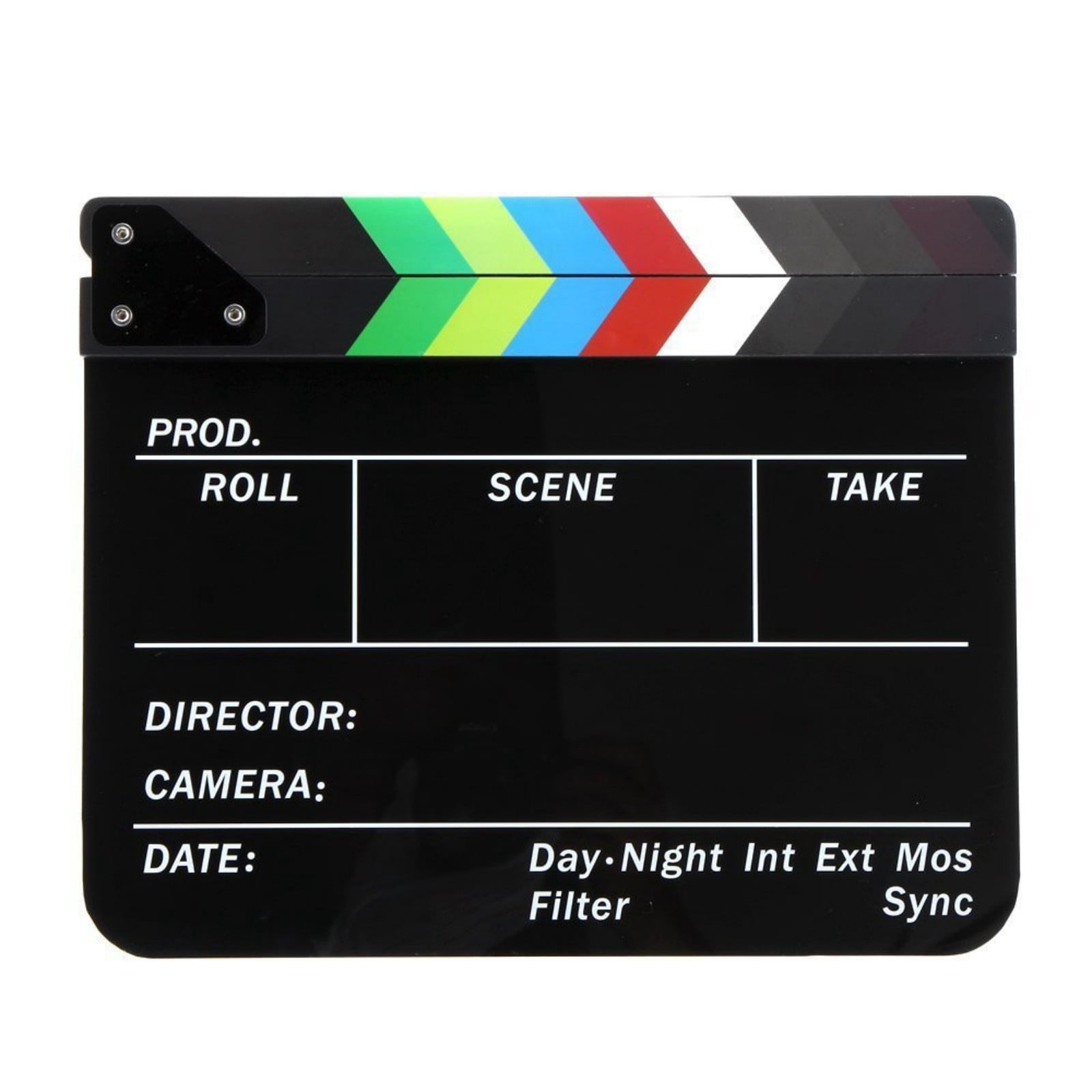Clap De Cinéma Acrylique Noir 30x24cm Avec Perche | Ardoise Film, Gravure Laser, Aimants Puissants - Pour Tournage, Vidéo, Cadeau Créatif