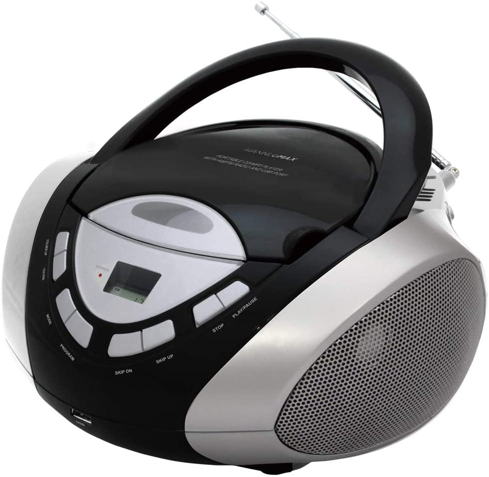 HANNLOMAX HX320CD Portable CD/MP3 Boombox, AM/FM Radio, USB Port for