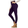 thumbnail image 1 of Leggings de mujer con forro polar y cintura alta - Pantalones de yoga cálidos para invierno, térmicos suaves, poliéster spandex, S-XXL, 1 of 3