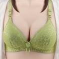 thumbnail image 2 of Loopsun Plus Size Bras for Women, Womens Comfortable Breathable Bra without Steel Ring Non-Magnetic Bra Pattern Sweat Absorption Adjustable Shoulder Green 80B, 2 of 5
