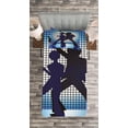 thumbnail image 3 of Ambesonne Retro Quilted Bedspread Set 2 Pcs, Couple Dance Floor Fun, Twin Size, Blue Purple Black, 3 of 3