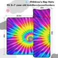 thumbnail image 5 of Pink and Yellow Tie Dye Pattern Teens Toddler Nap Mat with Pillow, Sleeping Mat Bag for Preschool Daycare 59"x22", 5 of 6
