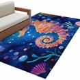 thumbnail image 2 of 3'x5' Area Rugs, Coastal Seahorse Indoor Outdoor Area Rug for Living Room Bedroom, Summer Ocean Colorful Coral Shell Washable Bathroom Rugs Kitchen Floor Carpet Mats Home Decor Aesthetic, 2 of 8