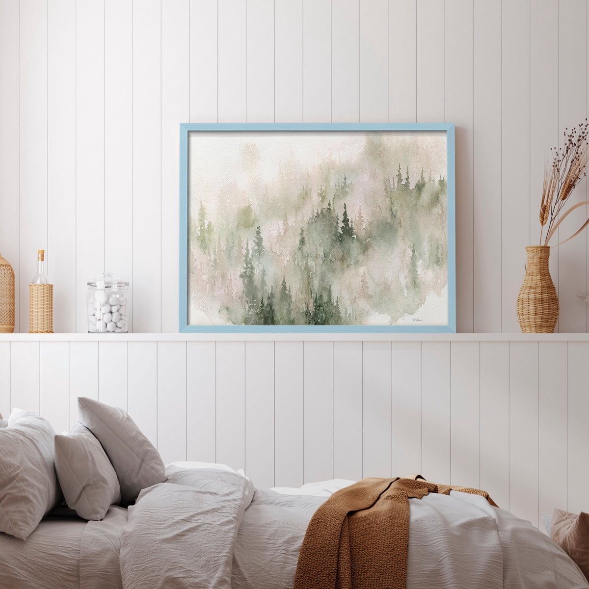 Misty Mountain Sides by Carol Robinson - Restickable Framed Giclée Print